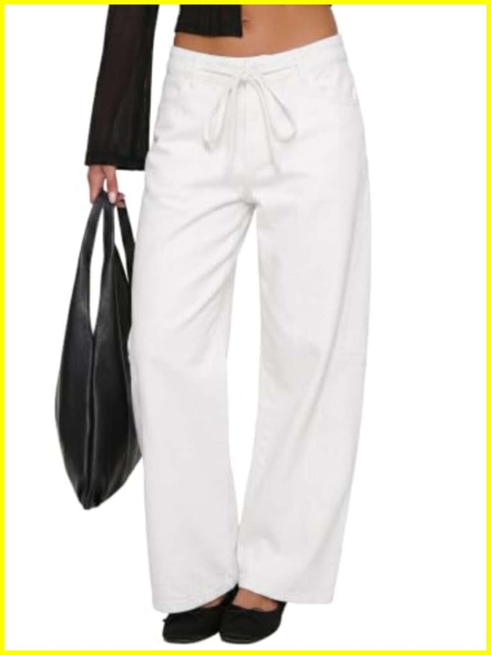 Wide Leg Low Rise Jeans for Women - Trendy Baggy Denim Pants